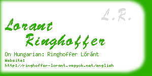 lorant ringhoffer business card