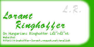 lorant ringhoffer business card